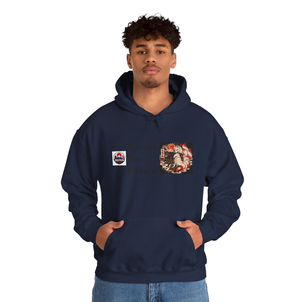 Japanese Fox Spirit Yokai Halloween Hoodie | Kyuubi No Kitsune Illustration