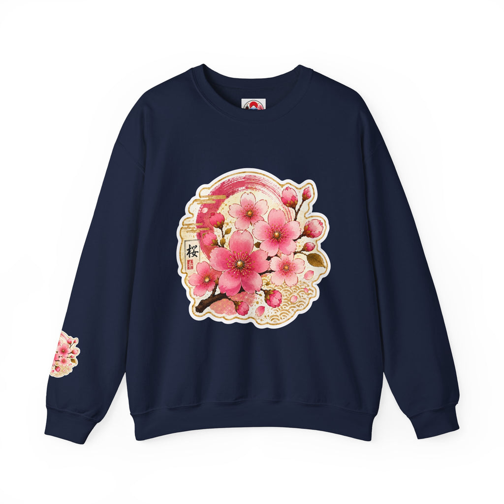 SAKURA Cherry Blossom Crewneck Sweatshirt — Sakura Floral Graphic