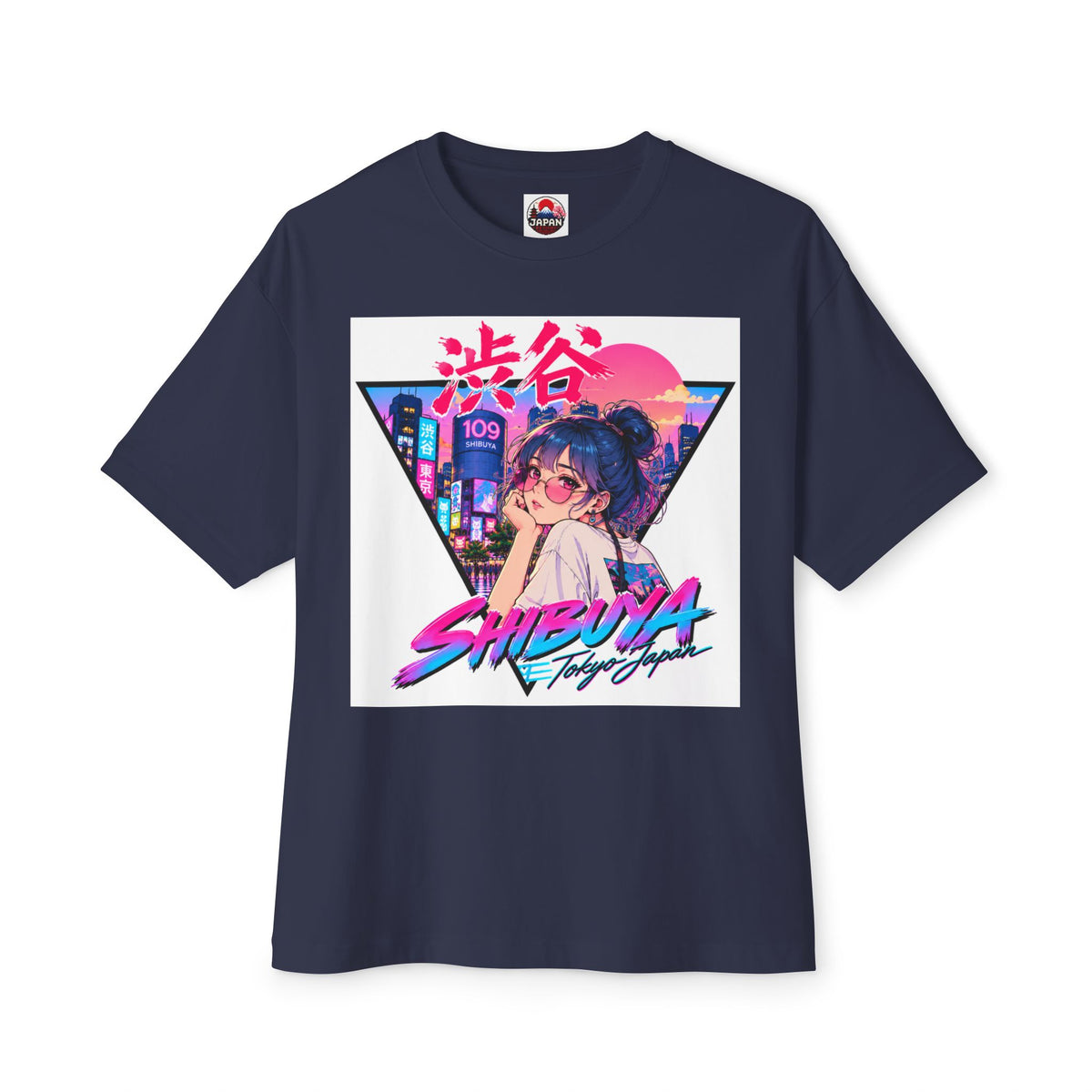 Shibuya Sky 2 City Pop Neon Anime Tee — Retro Japanese Cityscape Graphic T-Shirt
