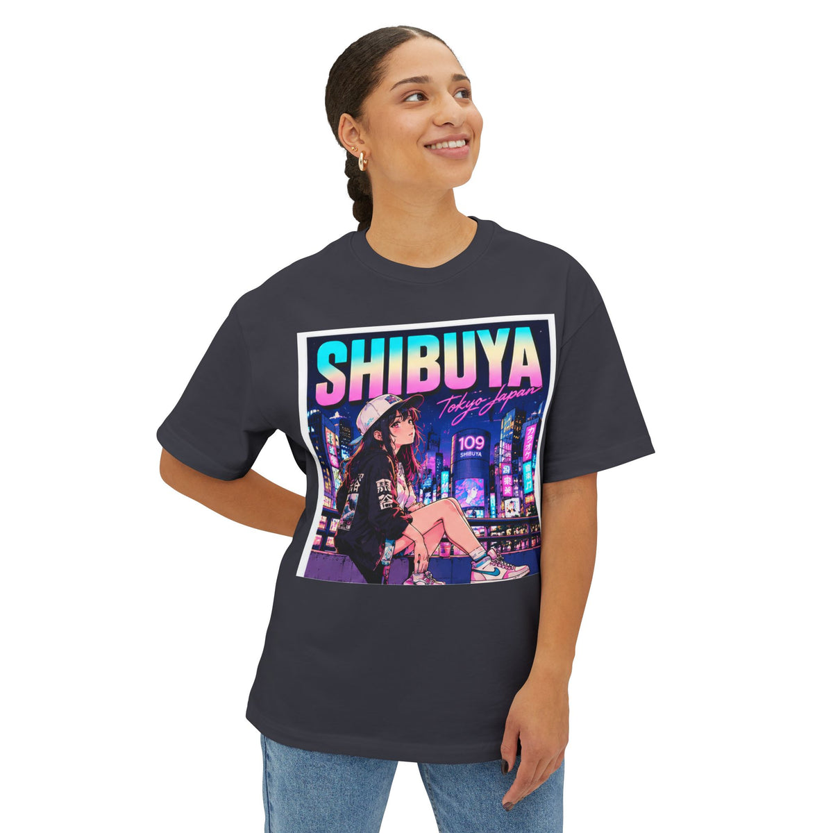 Shibuya Sky 3 Tokyo City Pop Neon Anime Tee — Retro Japanese Cityscape Graphic T-Shirt