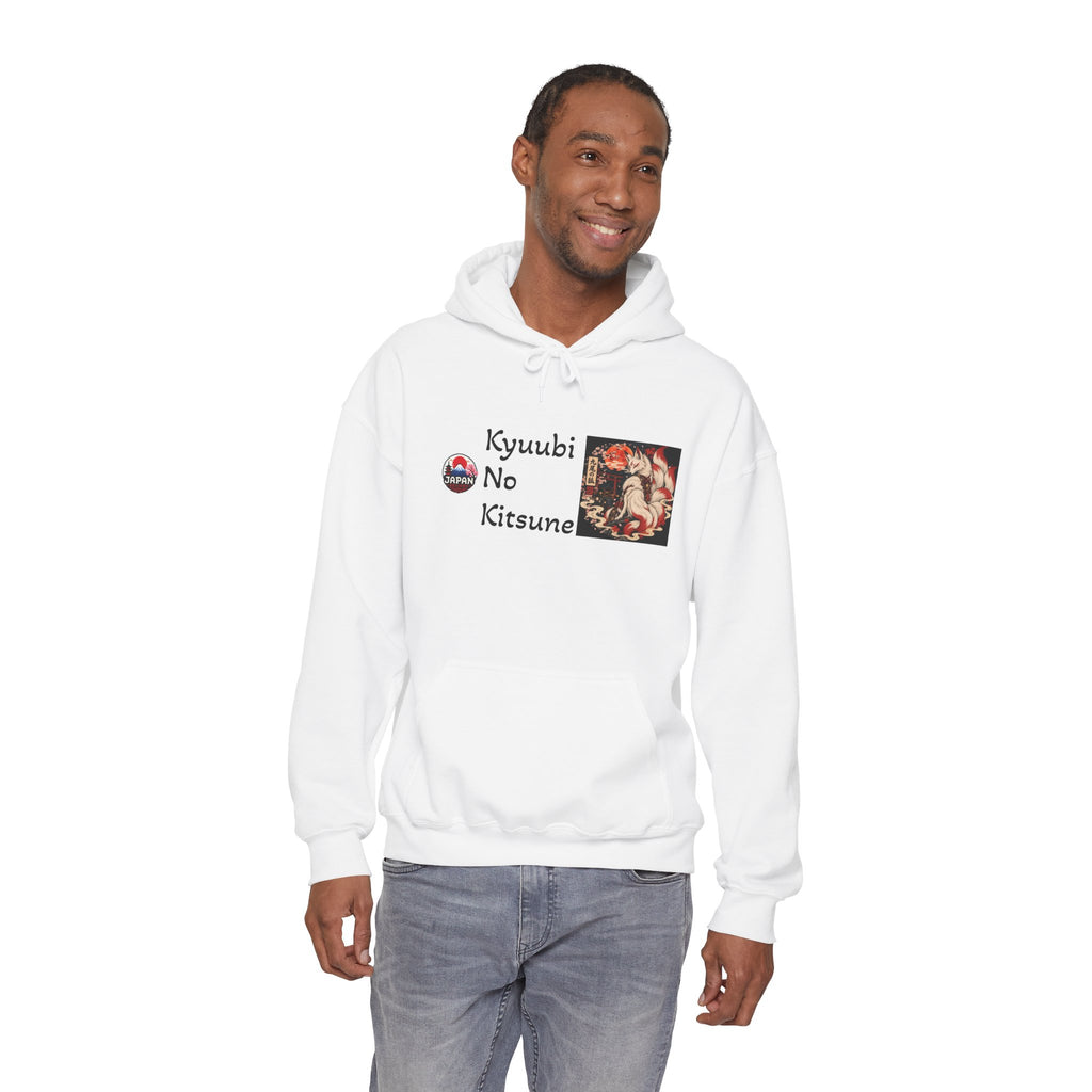 Japanese Fox Spirit Yokai Halloween Hoodie | Kyuubi No Kitsune Illustration