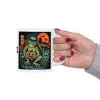 Kappa Japanese Yokai Halloween Retro Illustration Mug | Ceramic Coffee Cup, 11oz 15oz