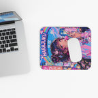 Harajuku Style 7 Neon City Anime Girl Mouse Pad — Retro Tokyo Anime Desk Mat