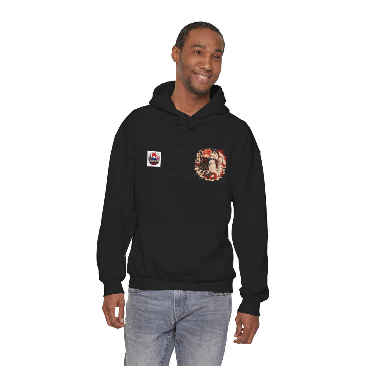 Japanese Fox Spirit Yokai Halloween Hoodie | Kyuubi No Kitsune Illustration