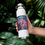 Harajuku Style 8 Neon City Anime Girl Water Bottle — 22oz Copper Vacuum Insulated