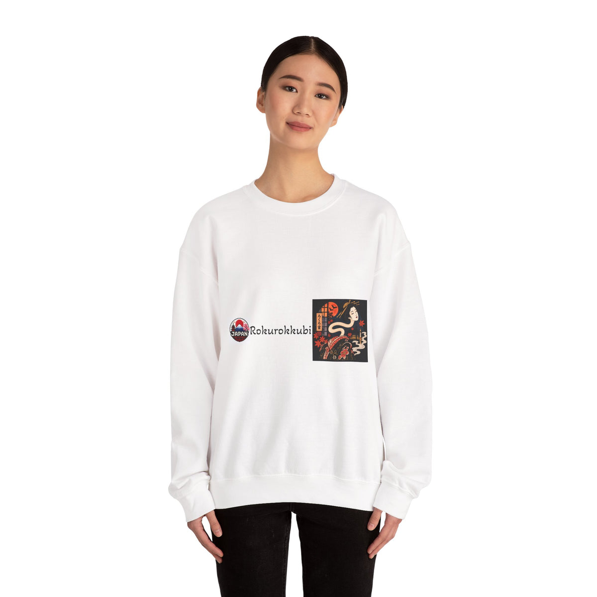 Rokurokubi Japanese Yokai halloween Artwork Sweatshirt | Vintage Ghost Print halloween