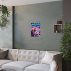 Harajuku Style 2 Neon City Anime Girl Satin Poster — Tokyo Japan Anime Wall Art