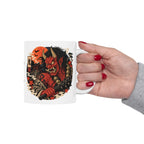 Oni Japanese Yokai Halloween Illustration Mug | Japanese Demon Ceramic Mug