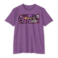 Akihabara Cyborg Sniper T‑Shirt —Purple Akihabara Neon City Graphic