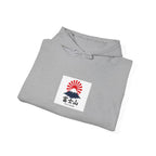 Rising Sun Mount Fuji Hoodie | Japanese Kanji Graphic