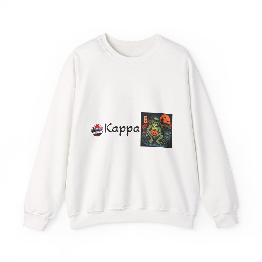 Kappa Logo Pumpkin Halloween Japanese Yokai Crewneck Sweatshirt | Retro Graphic