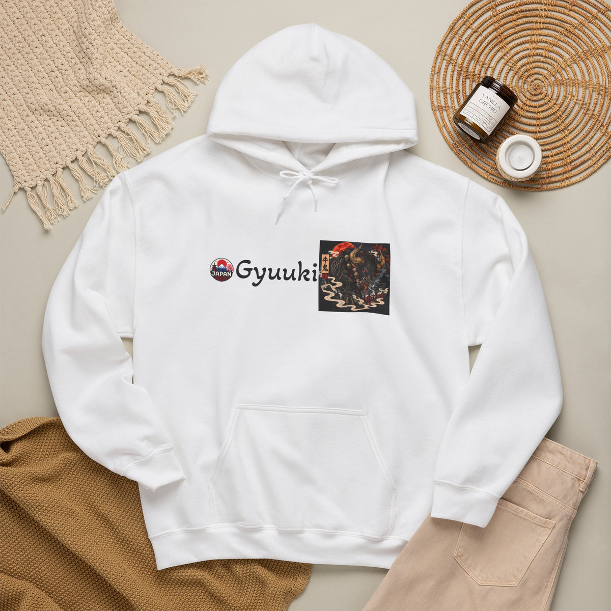 Gyuuki Demon Yokai Halloween Art Hoodie | Anime Shinobi Graphic Sweatshirt