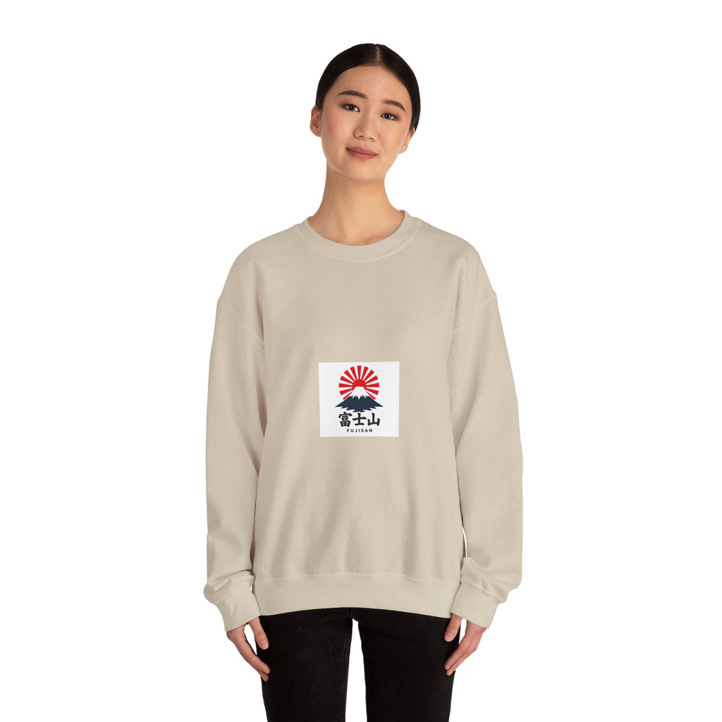 Rising Sun Mount Fuji Sweatshirt | Japanese Kanji Graphic