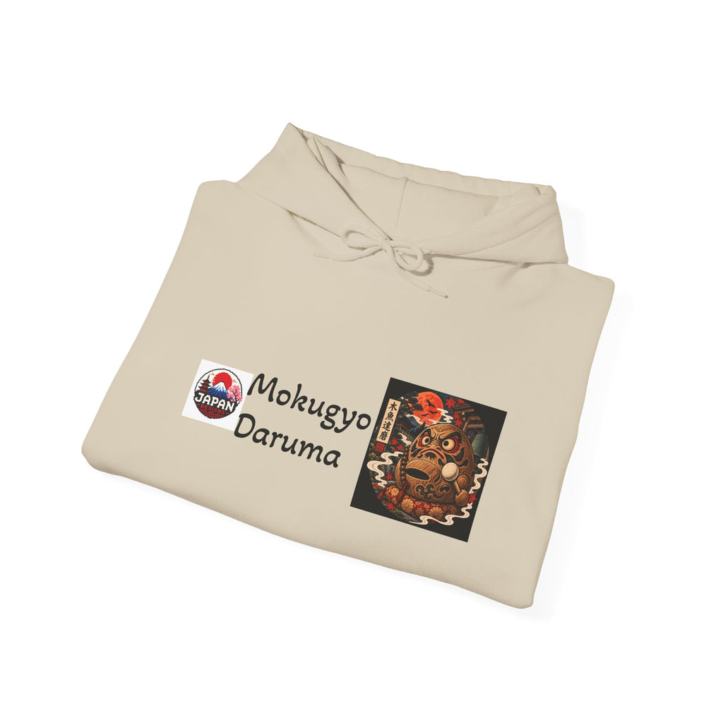 Mokugyo Daruma Yokai Halloween Illustration Hoodie | Japanese Temple Drum Design