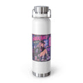 Harajuku Style 2 Neon City Anime Girl Water Bottle — 22oz Copper Vacuum Insulated