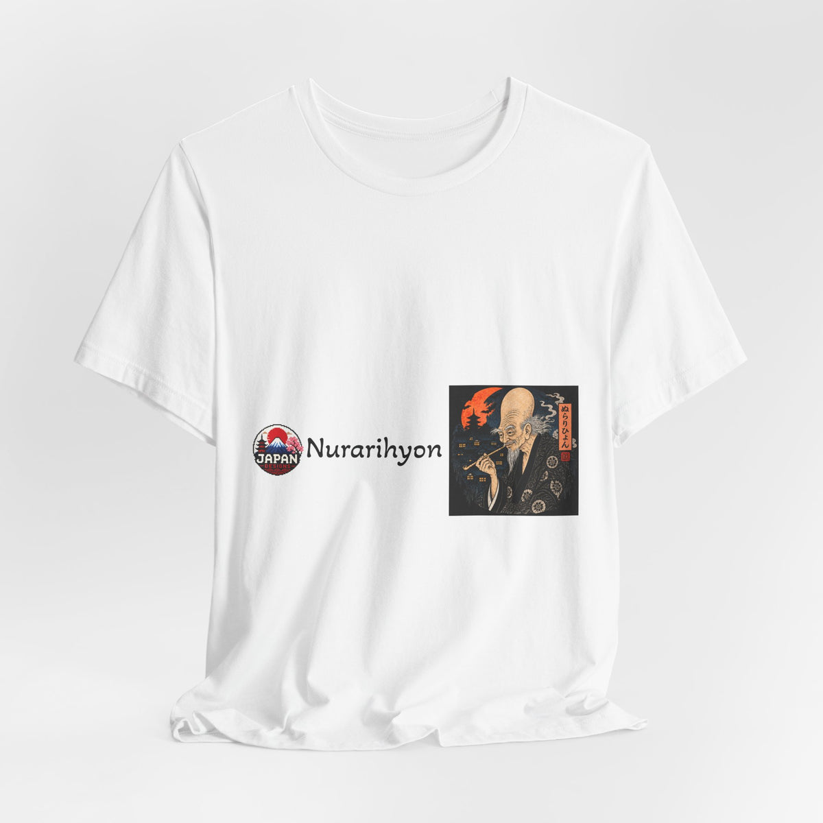 Nurarihyon Japanese Yokai Halloween Illustration Tee | NuraRihyon Ukiyo-e Art Shirt