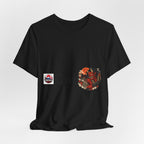 Oni Japanese Demon Yokai Halloween Illustration T-Shirt | Samurai Mask Graphic
