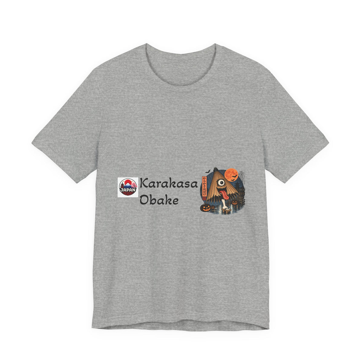 Karakasa Obake Halloween Illustration T-Shirt | Japanese Yokai Umbrella Design
