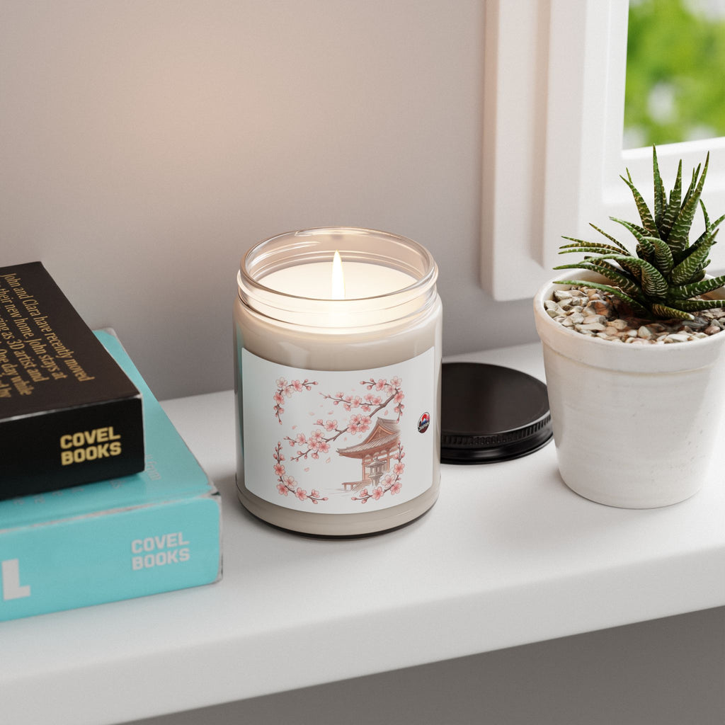 Sakura Design Japanese Soy Candle — 9oz Scented Candle for Anime & Martial Arts Fans