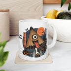 Karakasabake Yokai Illustration Mug | Japan Halloween Ceramic Mug