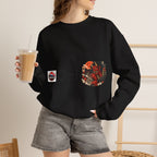 Oni Japanese Demon Yokai Halloween Illustration Sweatshirt | Mythical Yokai Crewneck