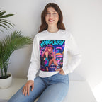 Harajuku Style 2 Neon City Anime Girl Crewneck Sweatshirt — Tokyo Street Anime Graphic