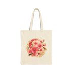 Floral Sakura Tote Bag – Pink Cherry Blossom Canvas Tote