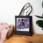 Shibuya Sky 5 Tokyo Neon City Tote Bag — Anime Aesthetic Canvas Shopper