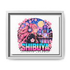 Shibuya Sky 4 City Pop Tokyo Anime Girl Matte Framed Canvas Print