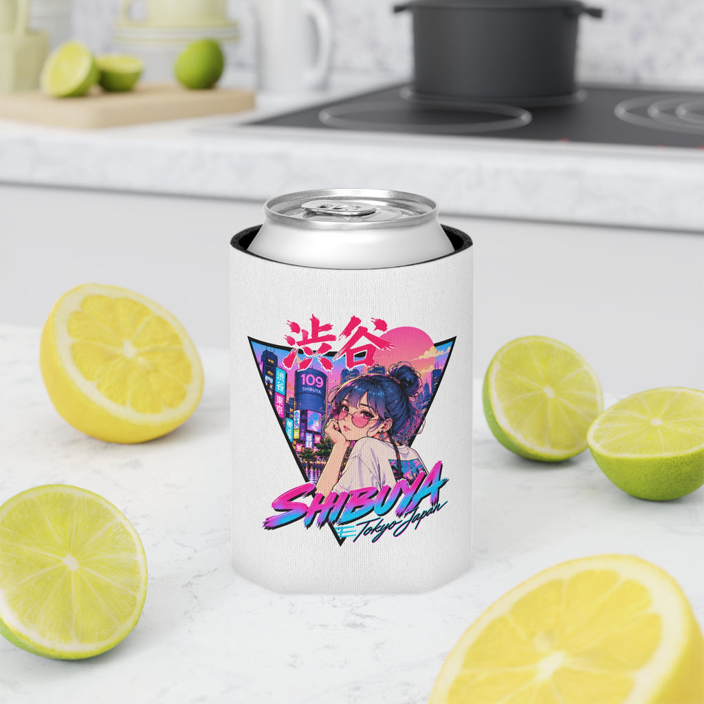 Shibuya Sky 2 City Pop Anime Retro Tokyo Design ("Shibuya Tokyo Japan")can cooler
