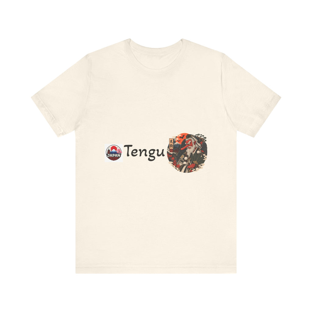 Tengu Japanese Yokai Halloween Mask Tee | Tengu Illustration T-Shirt
