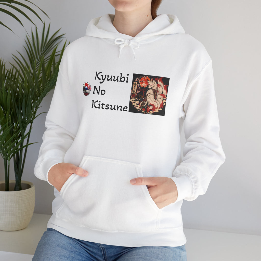 Japanese Fox Spirit Yokai Halloween Hoodie | Kyuubi No Kitsune Illustration