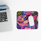 Harajuku Style 6 Neon City Anime Girl Mouse Pad — Retro Tokyo Anime Desk Mat