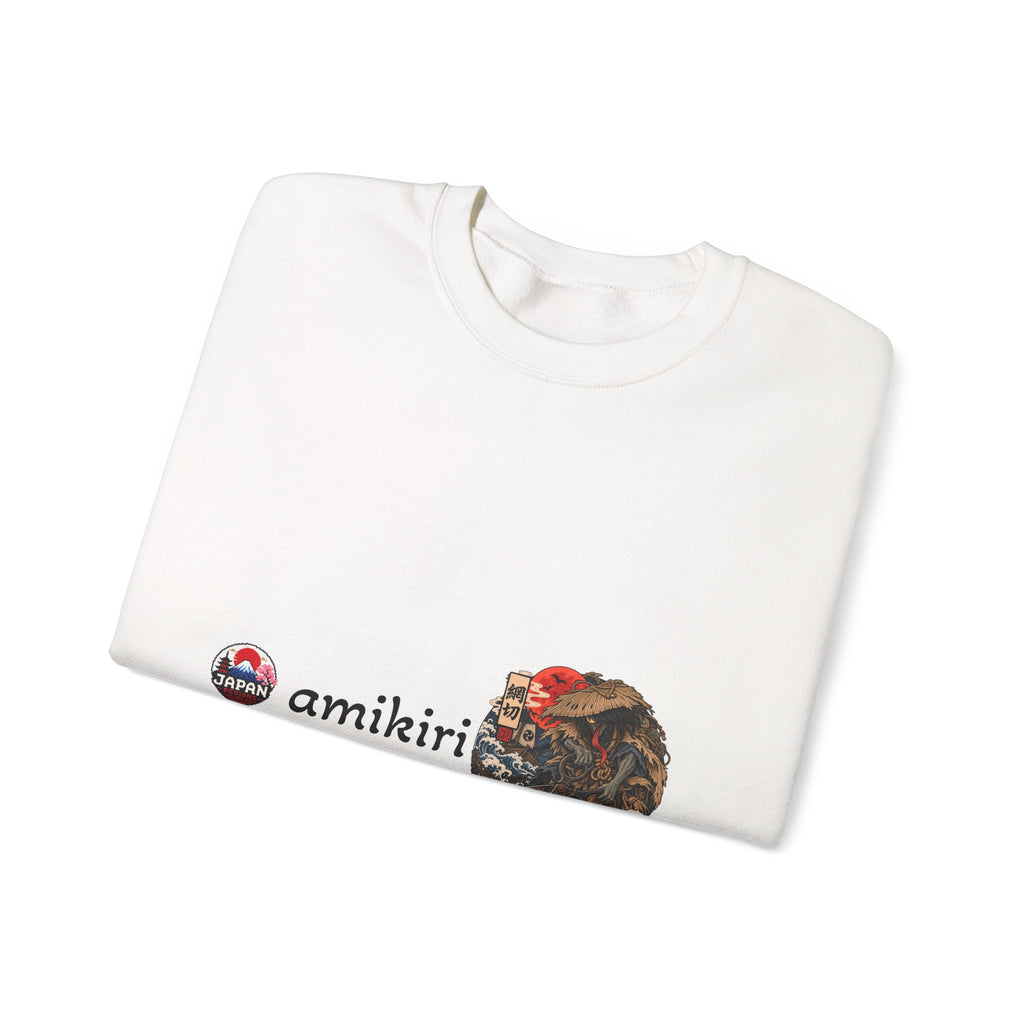 Amikiri Japanese Yokai Halloween Graphic Sweatshirt | Japanese Monster Illustration
