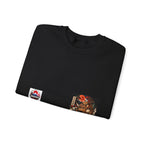 Mokugyo Daruma Yokai Halloween Illustration Crewneck Sweatshirt | Japanese Buddhist Motif