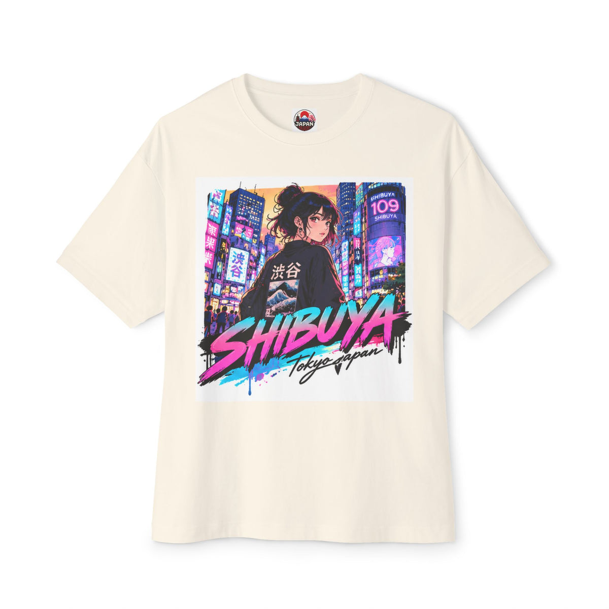 Shibuya Sky 4 Tokyo City Pop Neon Anime Tee — Retro Japanese Cityscape Graphic T-Shirt