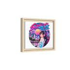 Shibuya Sky 1 City Pop Tokyo Anime Girl Matte Framed Canvas Print