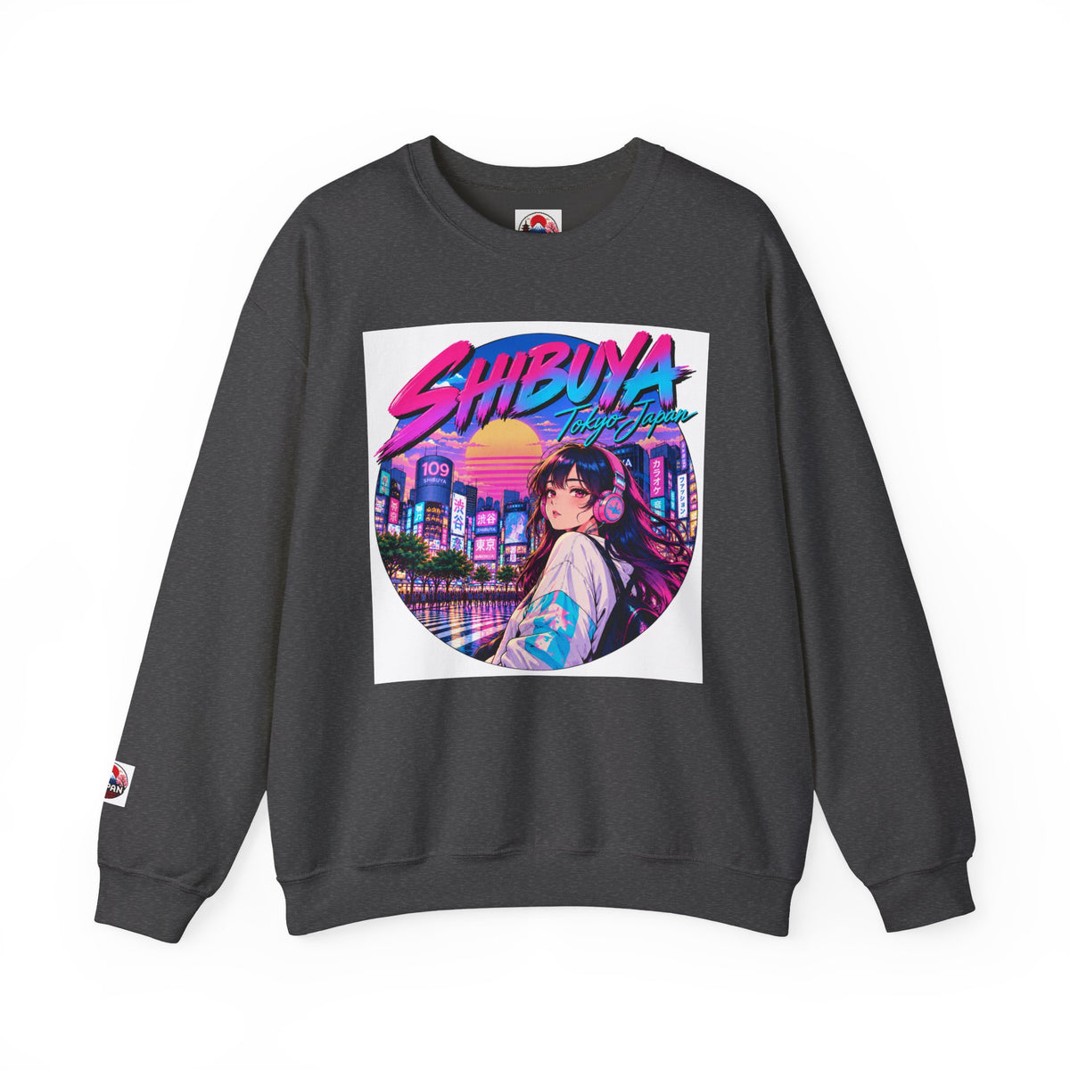 Shibuya Sky 1 City Pop Neon Anime Crewneck Sweatshirt