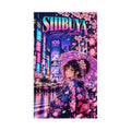 Shibuya Sky 4 City Pop Neon Sunset Hand Towel — Retro Sakura Tokyo Design