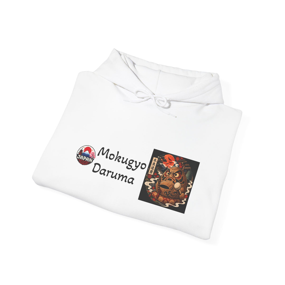 Mokugyo Daruma Yokai Halloween Illustration Hoodie | Japanese Temple Drum Design