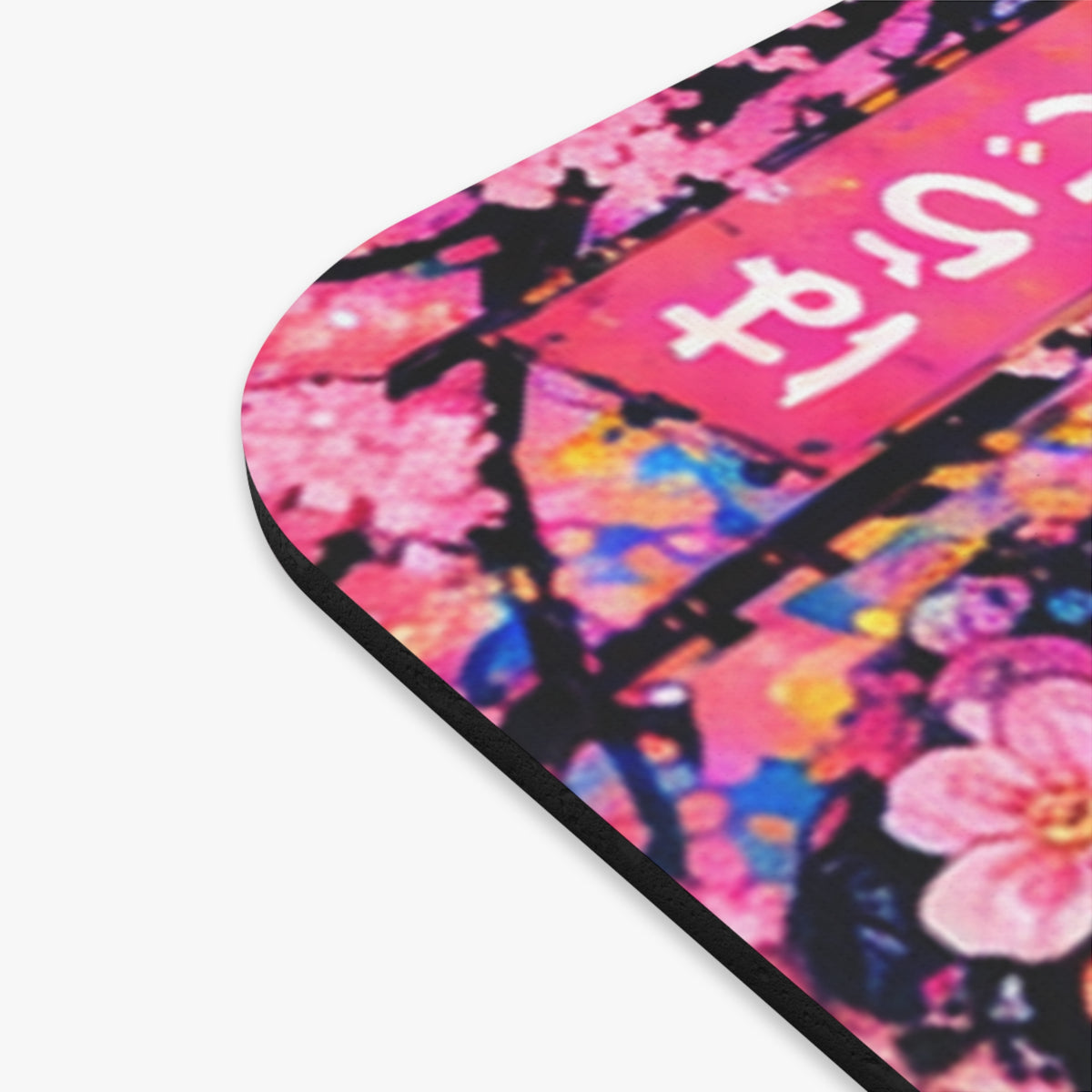Harajuku Style 12 Neon City Anime Girl Mouse Pad — Retro Tokyo Anime Desk Mat