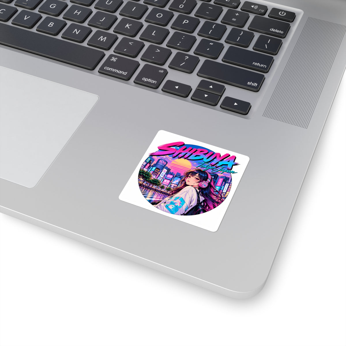 Shibuya Sky 1 Tokyo City pop Anime Girl Retro Vaporwave Square Sticker