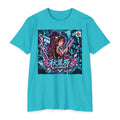Akihabara Ciberpunk Sniper Girl Anime  T‑Shirt —Teal Akihabara Neon City Graphic