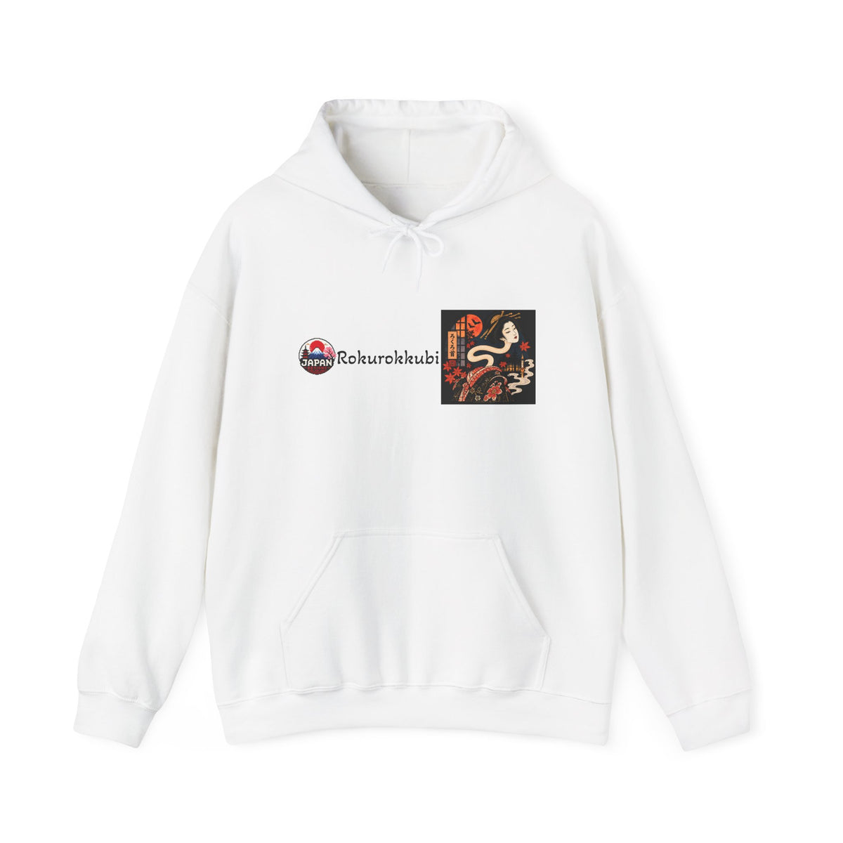 Rokurokubi Snake Illustration Hoodie | Japanese Yokai Art Halloween