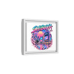 Shibuya Sky 0 City Pop Tokyo Anime Girl Matte Framed Canvas Print