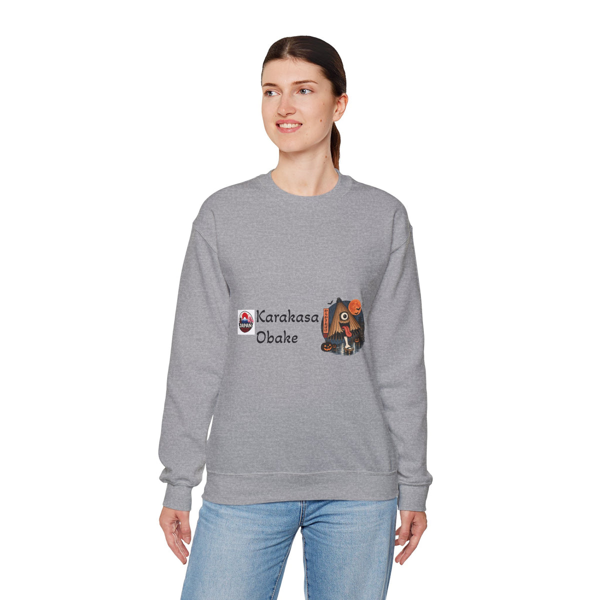 Karakasa Obake Japanese Halloween Character Sweatshirt | Japanese Yokai Illustration