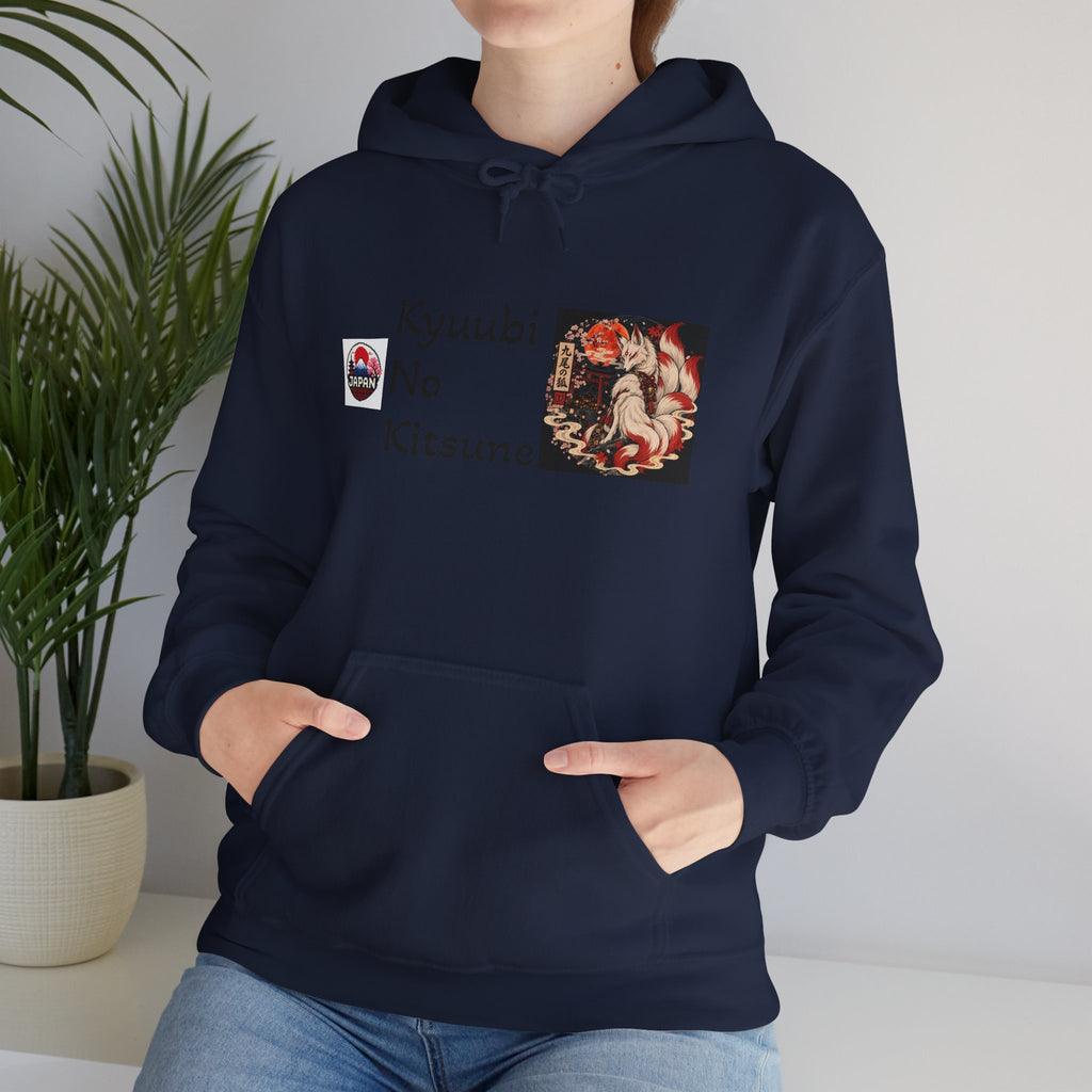 Japanese Fox Spirit Yokai Halloween Hoodie | Kyuubi No Kitsune Illustration
