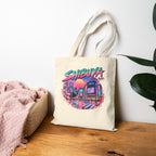 Shibuya Sky 0 Tokyo Neon City Tote Bag — Anime Aesthetic Canvas Shopper