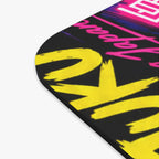 Harajuku Style 3 Neon City Anime Girl Mouse Pad — Retro Tokyo Anime Desk Mat
