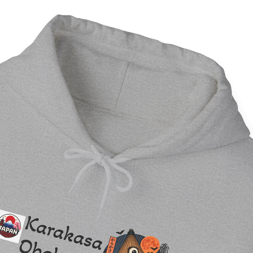 Karakasa Obake Halloween Ghost Illustration Hoodie | Japanese Yokai Hooded Sweatshirt